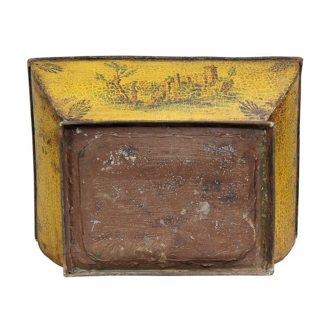 French Empire Yellow Tole Lavabo For Sale - Image 4 of 13