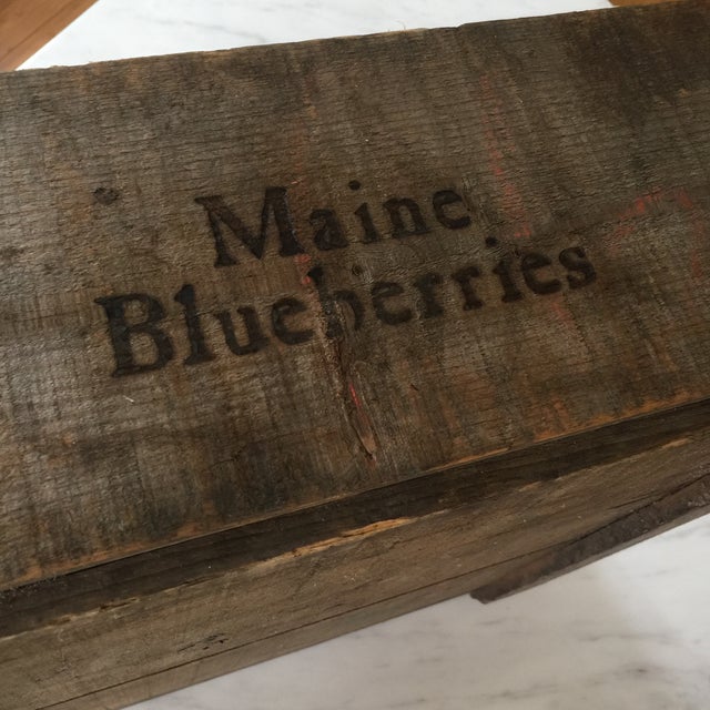 Antique Maine Blueberries Wooden Box Chairish