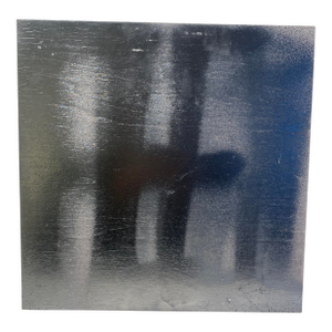 Contemporary Abstract Silver Spray Paint Painting by Kathryn Hempel