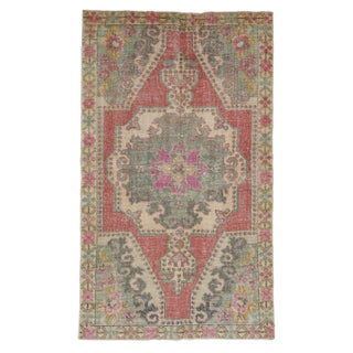 Vintage Turkish Rug-3′11″ × 6′9″ For Sale