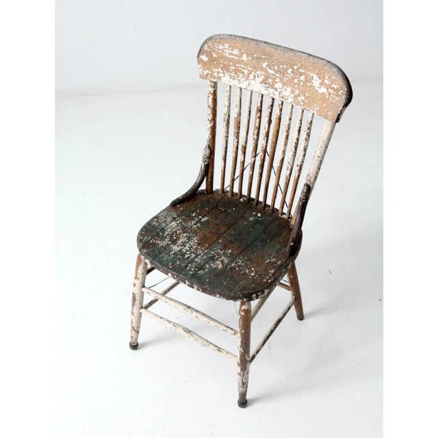 Antique Spindle Back Chair For Sale - Image 6 of 12