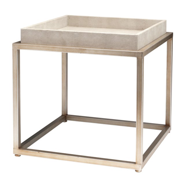2020s Lifestyle by JY Jax Square Side Table in Cream For Sale - Image 5 of 5