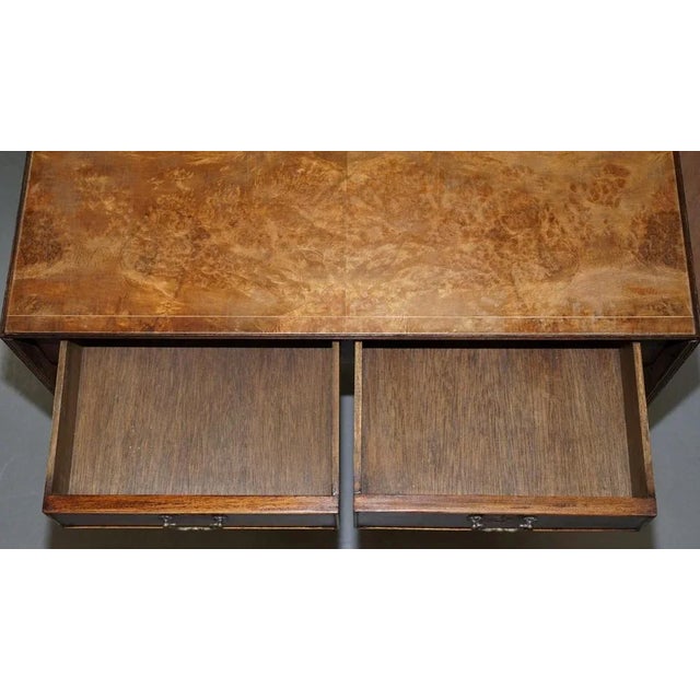 Large Extendable Occasional Games Table in Burr Walnut For Sale - Image 15 of 18