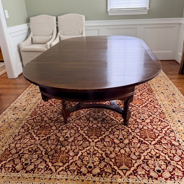 Wood Antique Belgian Dining Table Circa 1900 For Sale - Image 7 of 12