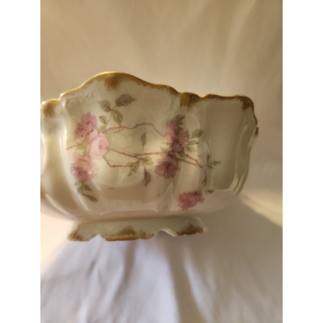 Haviland & Co. Antique Haviland Limoges Baltimore Rose 10" Square Salad Bowl For Sale - Image 4 of 12