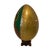 Hand Painted Lacquered Wood Egg of Mother of God Virgin Mary & Jesus on Stand For Sale - Image 6 of 13