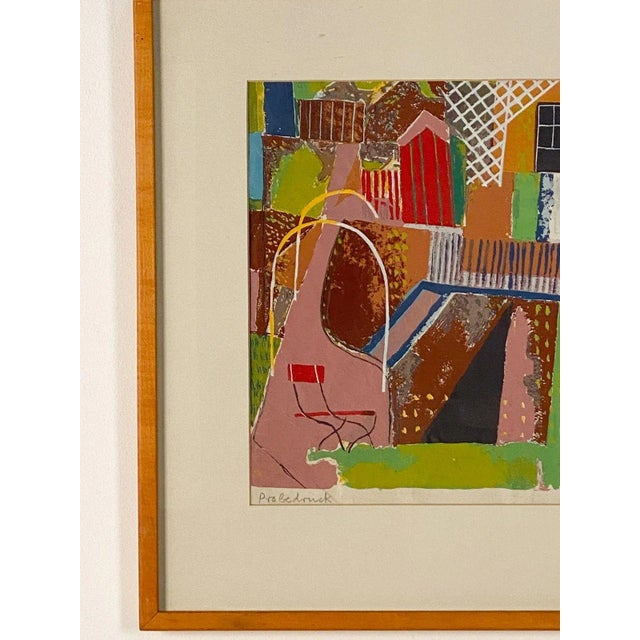 Vintage 1970s Painting of Landscape, Signed "Eb" For Sale - Image 4 of 6