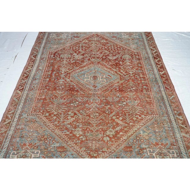 Antique Qashqai Rug 5'2'' x 8'3'' For Sale - Image 11 of 12