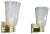 Murano Pulegoso Golden Flakes Glass Sconces in the style of Barovier, 1990s, Set of 2 For Sale