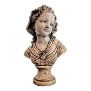 French Girl in Bonnet Composed Torso Sculpture For Sale