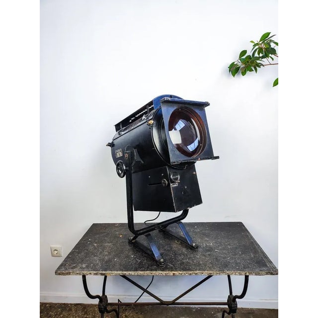 Black Large Bauhaus Leipzig W35 Floor Standing Film Spotlight by Körting & Mathiesen for Kandem Leuchten, 1920s For Sale - Image 8 of 8