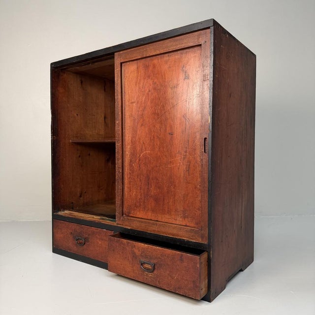 Japanese Tansu Cabinet with Sliding Doors, 1890s For Sale - Image 10 of 18