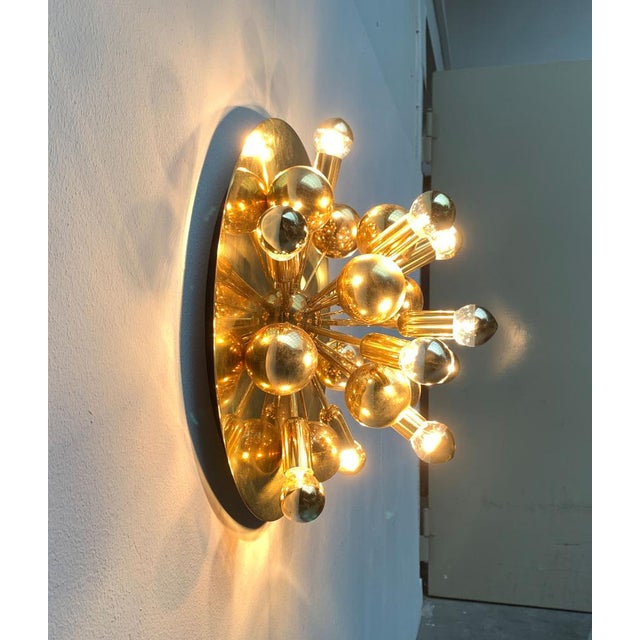 Black Mid-Century Modern German Brass Atomic Ceiling Lamp by Dorothee Becker for Cosack, 1970s For Sale - Image 8 of 18