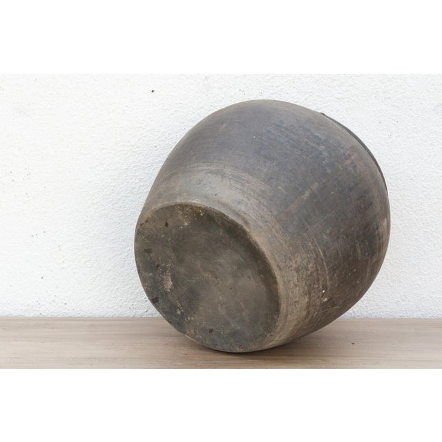1960s Vintage Moss Charcoal Clay Pot For Sale - Image 5 of 8