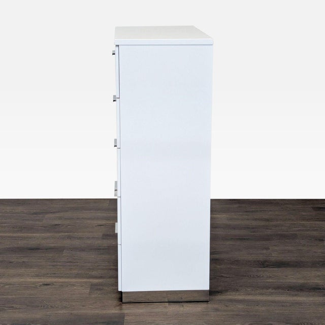 Coaster Felicity Modern 5-Drawer White Chest With Chrome Handles For Sale - Image 4 of 10