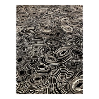 Jonathan Adler for Kravet Regato - Modern Raven Printed Linen Black and Cream Multipurpose Fabric - 10 Yards For Sale
