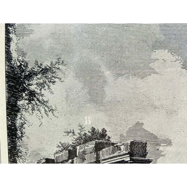 Giovanni (Cavalier) Battista Piranesi Mid 20th Century Roman Temple Ruin Etching After Giovanni Battista Piranesi For Sale - Image 4 of 8