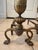 Antique Solid Brass Fireplace Andirons/ Firedogs Pair (2) For Sale - Image 4 of 12