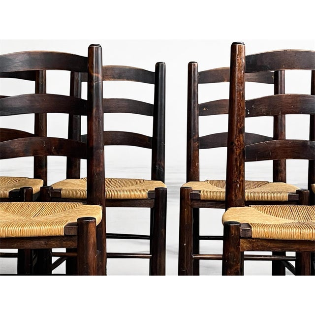 Vintage Brutalist Table and Chairs by Georges Robert, 1960s, Set of 7 For Sale - Image 10 of 18
