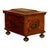 Antique Carved Walnut & Iron Coffer Chest Strong Guild Box Simmern Germany 1737 For Sale - Image 11 of 18