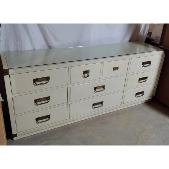 MCM Drexel solid wood Vintage 1970's triple dresser. Originating in the 1970s in casual elegance in a penthouse. With...