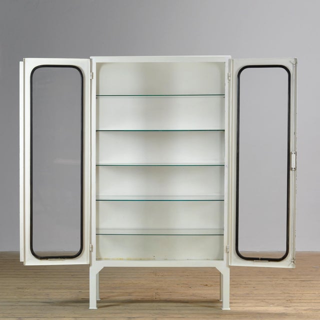 Vintage Medical Cabinet in Glass and Iron, 1970s For Sale - Image 4 of 10