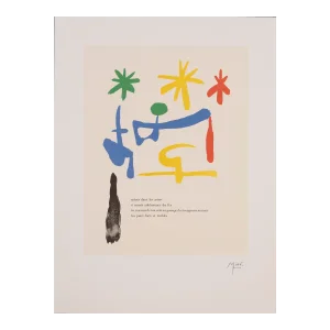 "Parler Seul Ii" Reproduction Joan Miro Lithograph