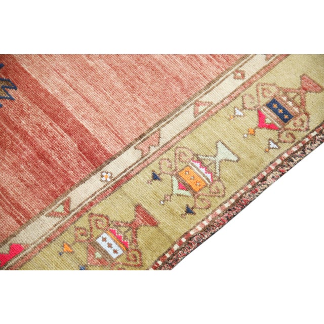 1960s Red Vintage Turkish Runner 4'7" X 10'7" For Sale - Image 4 of 10