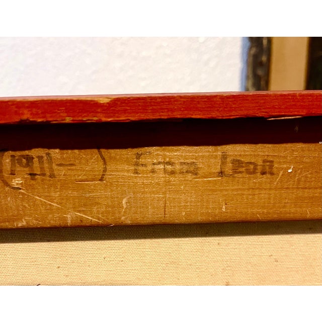 1960s Alabama Surreal Folk Art Oil Painting African American Woman, Flower Headdress, 1960 For Sale - Image 5 of 10