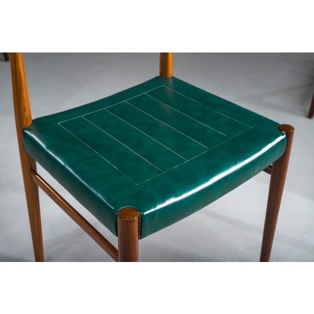 Dining Chairs in Botanical Green Vegan Leather, 1970s, Set of 4 For Sale - Image 13 of 18