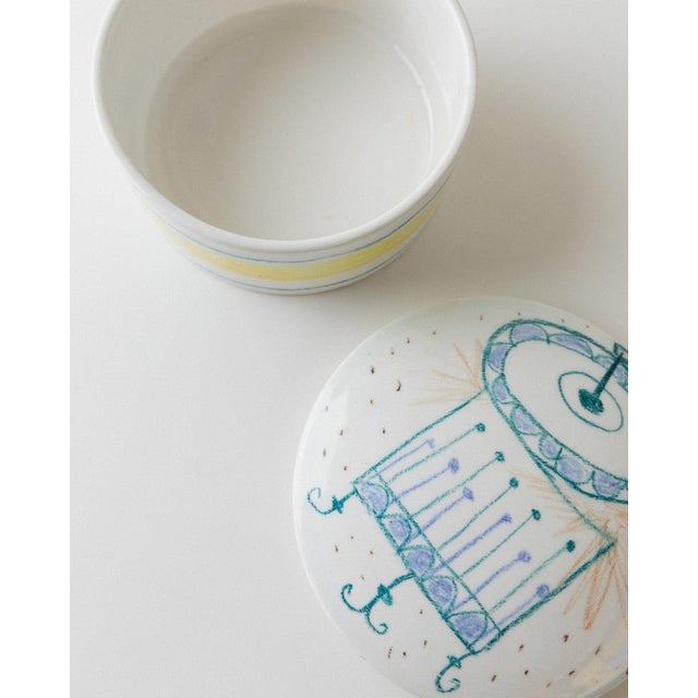 Green Vintage Hand-Painted Ceramic Bath Set from Montecatini, Italy, 1960s, Set of 5 For Sale - Image 8 of 11