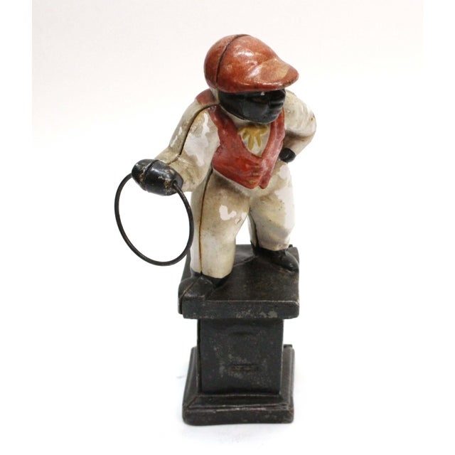 1920's Original Cast Iron Lawn Jockey Chairish