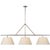 Collette Large Linear Pendant in Polished Nickel with Linen Shade Designer: Suzanne Kasler Fixture Height: 28" Min. Custom...