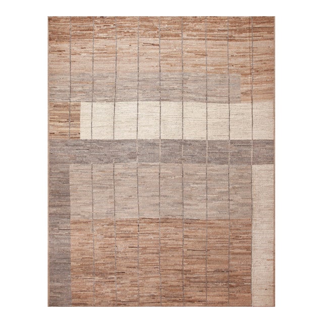 Nazmiyal Collection Modern Handmade Wool Pile Area Rug For Sale