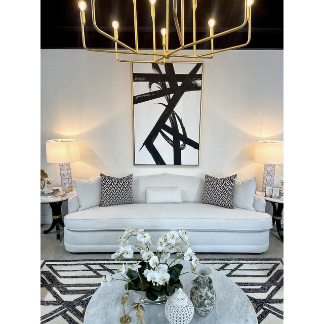 Flagler Round Accent Table in Ebony Lacquer & Brass For Sale In Houston - Image 6 of 7