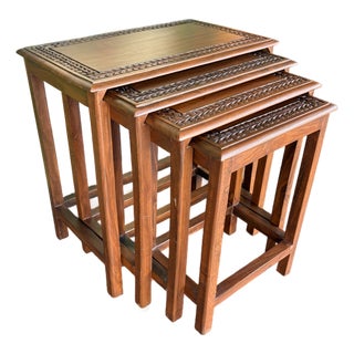 Carved Nesting Tables For Sale