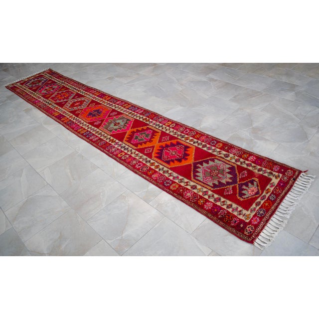 1970s Hand Knotted Kurdish Runner For Sale - Image 6 of 16