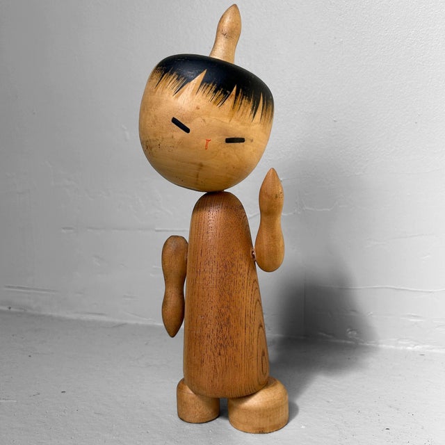 Tsuioku Kokeshi Doll by Hideo Ishihara, 1950s For Sale - Image 9 of 9