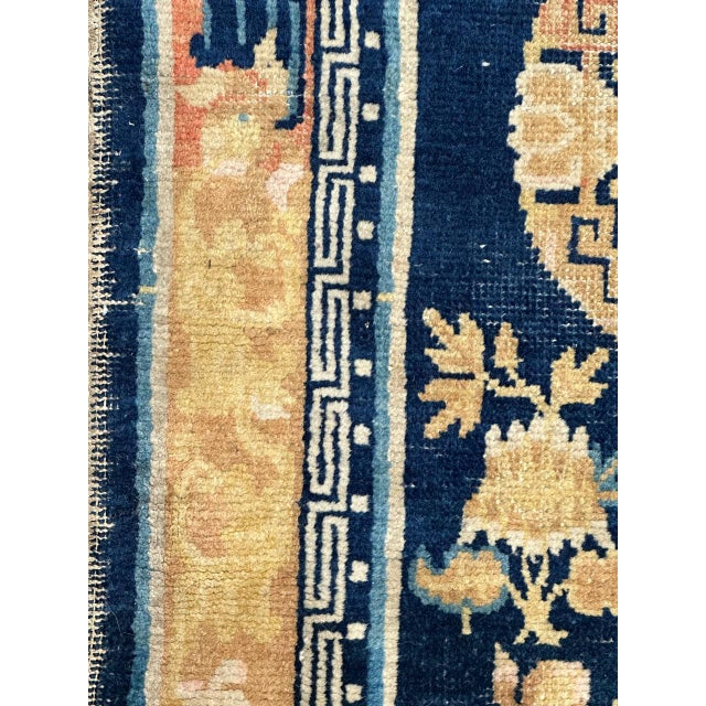 Antique Chinese Cotton and Wool Rug For Sale - Image 13 of 18