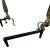 Antique 1920s Brass Fireplace Andirons Pair Refurbished Colonial Hearth Decor For Sale - Image 13 of 18