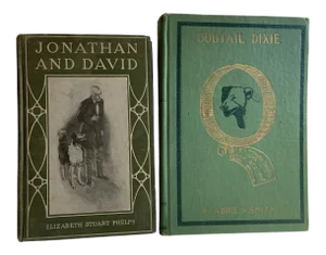 Antique Green Dog Books, Bobtail Dixie Jonathan and David - Set of 2