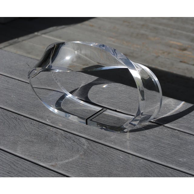 Late 20th Century Late 20th Century Arcylic/Lucite Infinity Loop Modius Sculpture For Sale - Image 5 of 5
