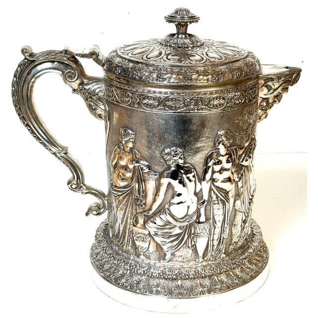 English Silver-Plated Classical Claret Jug by JG & Sons (James Dixon & Sons) For Sale - Image 15 of 18
