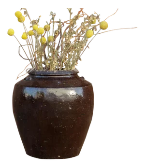 Antique Ebony Mandalay Martaban Jar
