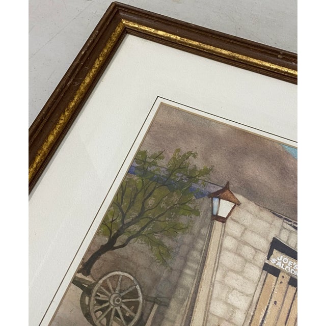 Impressionist Art Ellis "Calico Mine, Joe's Saloon" Original Watercolor C.1980 For Sale - Image 3 of 12