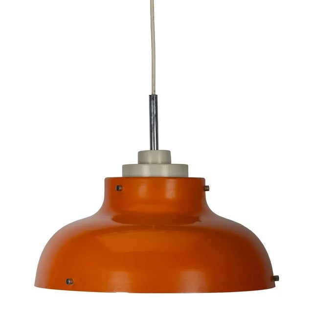 1960s Scandinavian Orange Pendant Lamp, 1960s For Sale - Image 5 of 8