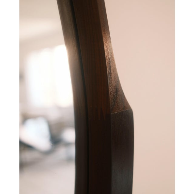 Mid-Century Modern Wall Mirror in Teak, Italy, 1960s For Sale - Image 4 of 6