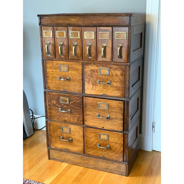 Vintage Oak Modular Stacking File Chairish