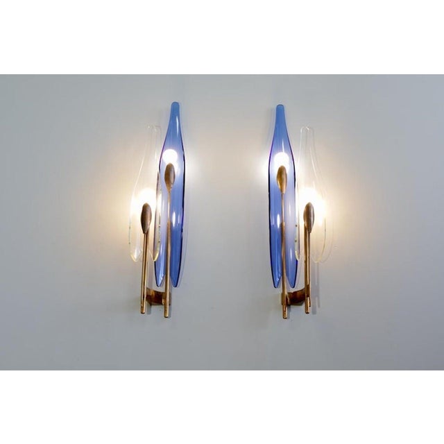 Dahlia Wall Lights Model 1461 by Max Ingrand for Fontana Arte, 1950, Set of 2 For Sale - Image 6 of 10