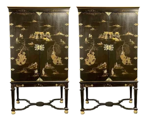 Griswold Cabinets, Armoire's, Dessin Fournir, Chinoiserie, Palatial - A Pair
